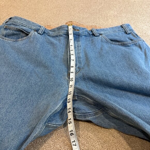 Duluth Trading Co Jeans Ballroom Relaxed Fit Tradesman Easy Light Wash Size 44 - Picture 7 of 16